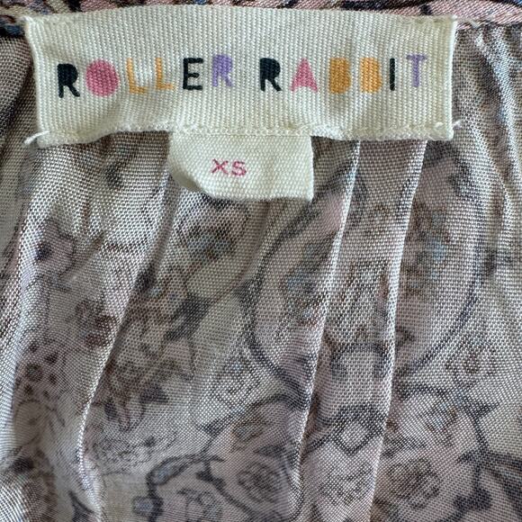 Roller Rabbit Floral V-Neck Long Sleeve Maxi Dress XS-Summer, Cottage, Resort - Picture 6 of 10